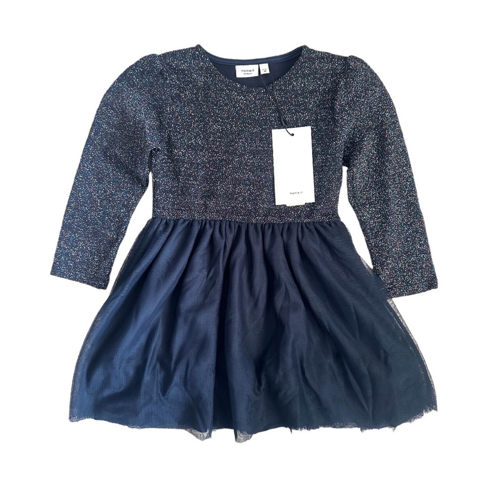 Name It Sparkly Navy Dress | 2-3Y